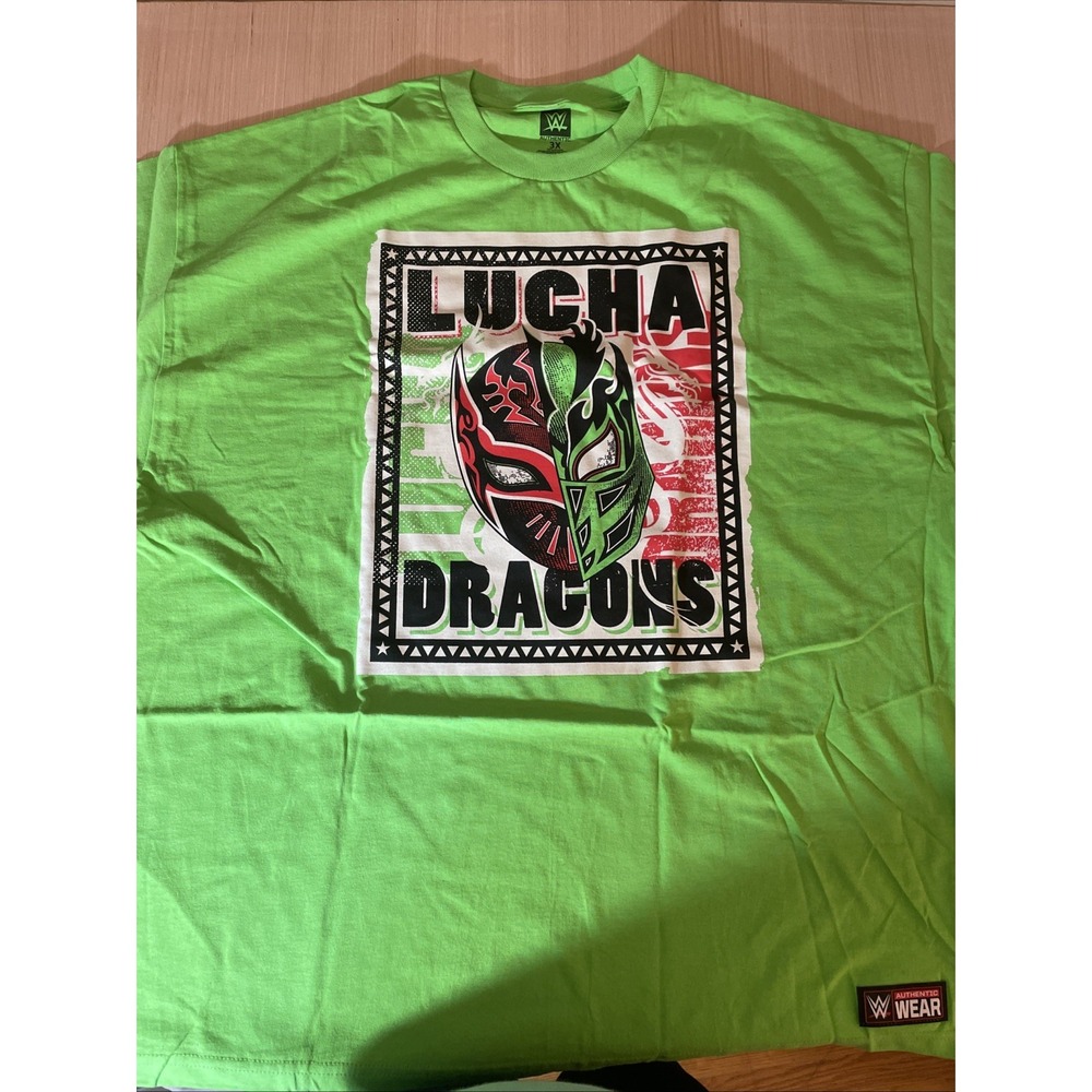 WWE Lucha Dragons‎ green T-shirt 3X  NOS